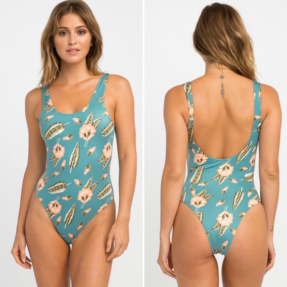 RVCA South Swell One-piece Swimsuit Tropical M - Picture 2 of 8